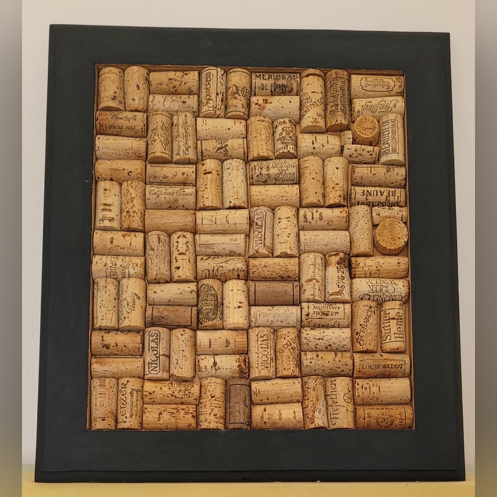Rustic Cork Art Made in St Thomas Virgin Islands 1984, Collectible